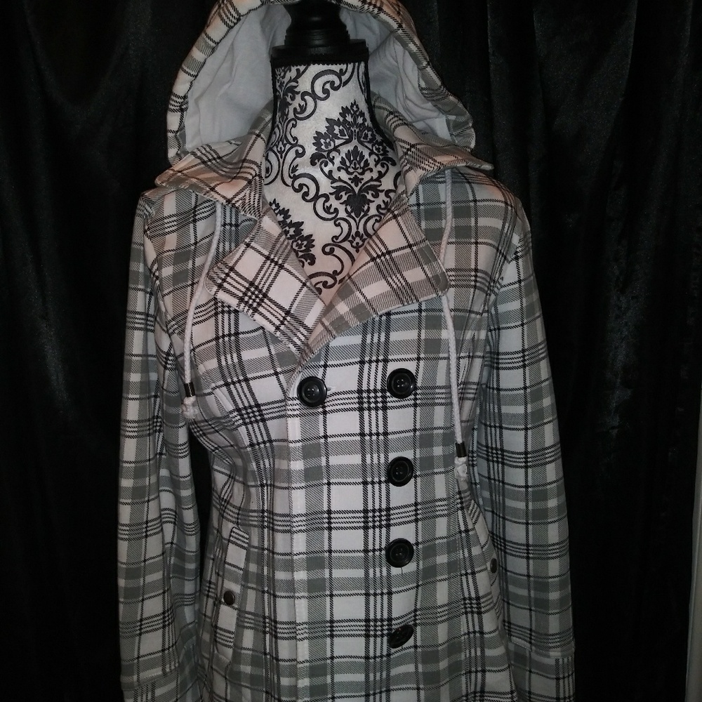 White and gray jacket\coat